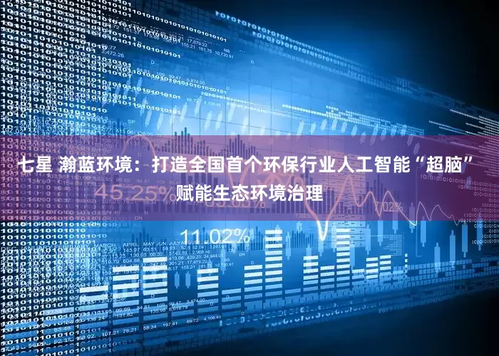 七星 瀚蓝环境：打造全国首个环保行业人工智能“超脑” 赋能生态环境治理